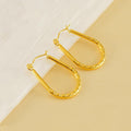 Elegant Geometric Gold Hoop Earrings – Minimalist Statement - Begum