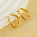 Elegant Gold-Plated Textured Hoop Earrings – Lightweight and Stylish - Begum