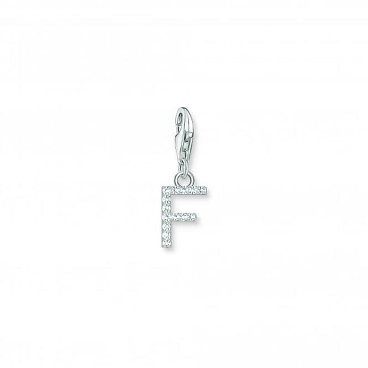 Thomas Sabo Charmista White Zirconia Letter F Charm Pendant