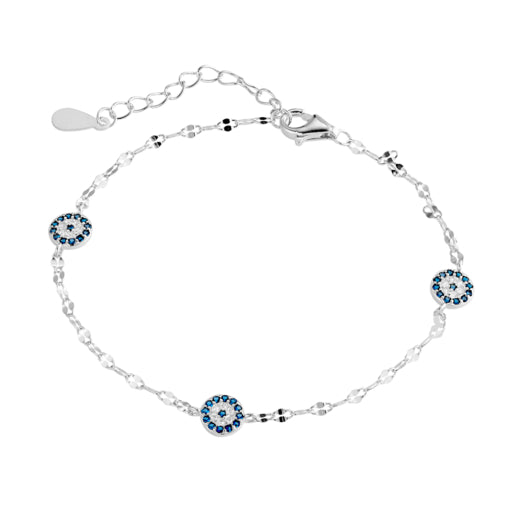 Yellow Gold Plated Evil Eye Bracelet