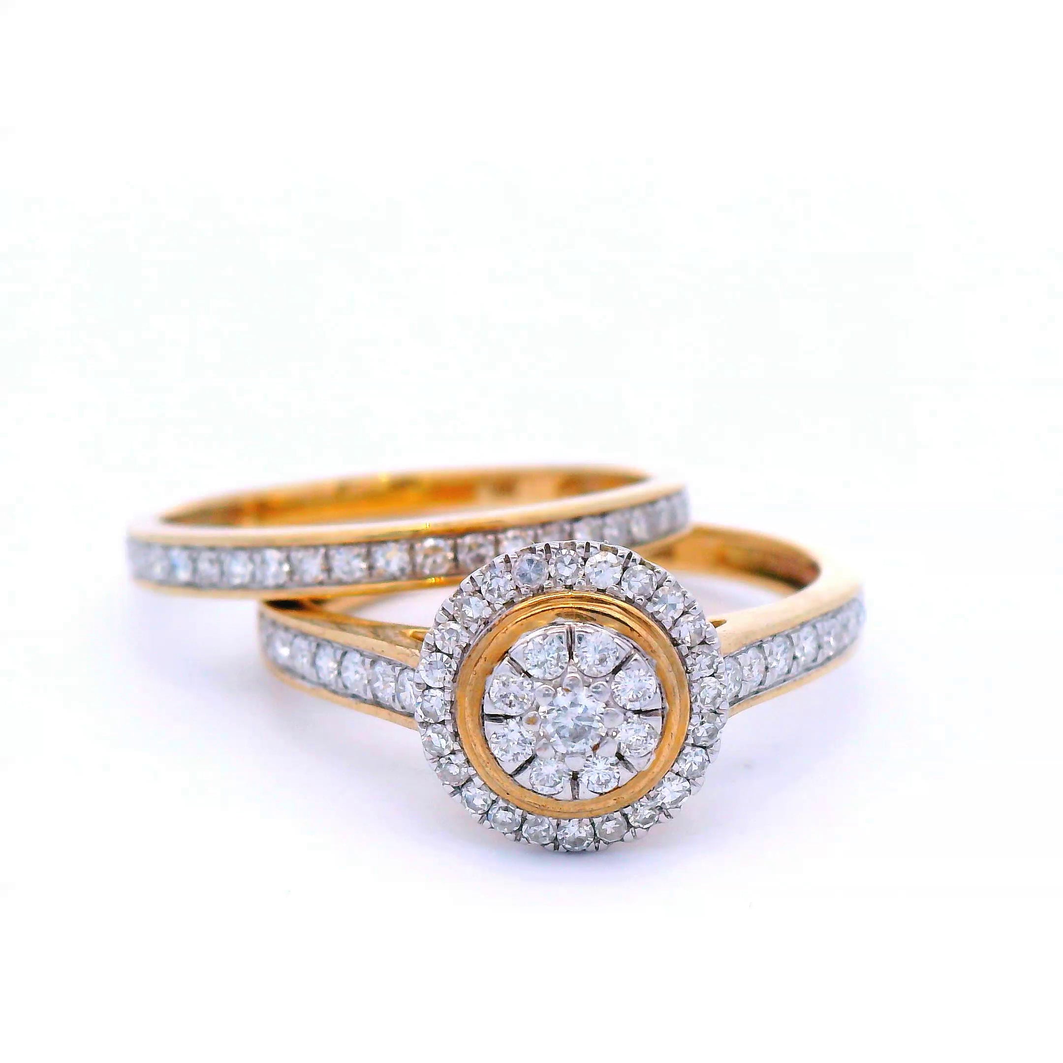 0.50 Carat Diamond Ring Set in 9 Carat Yellow Gold