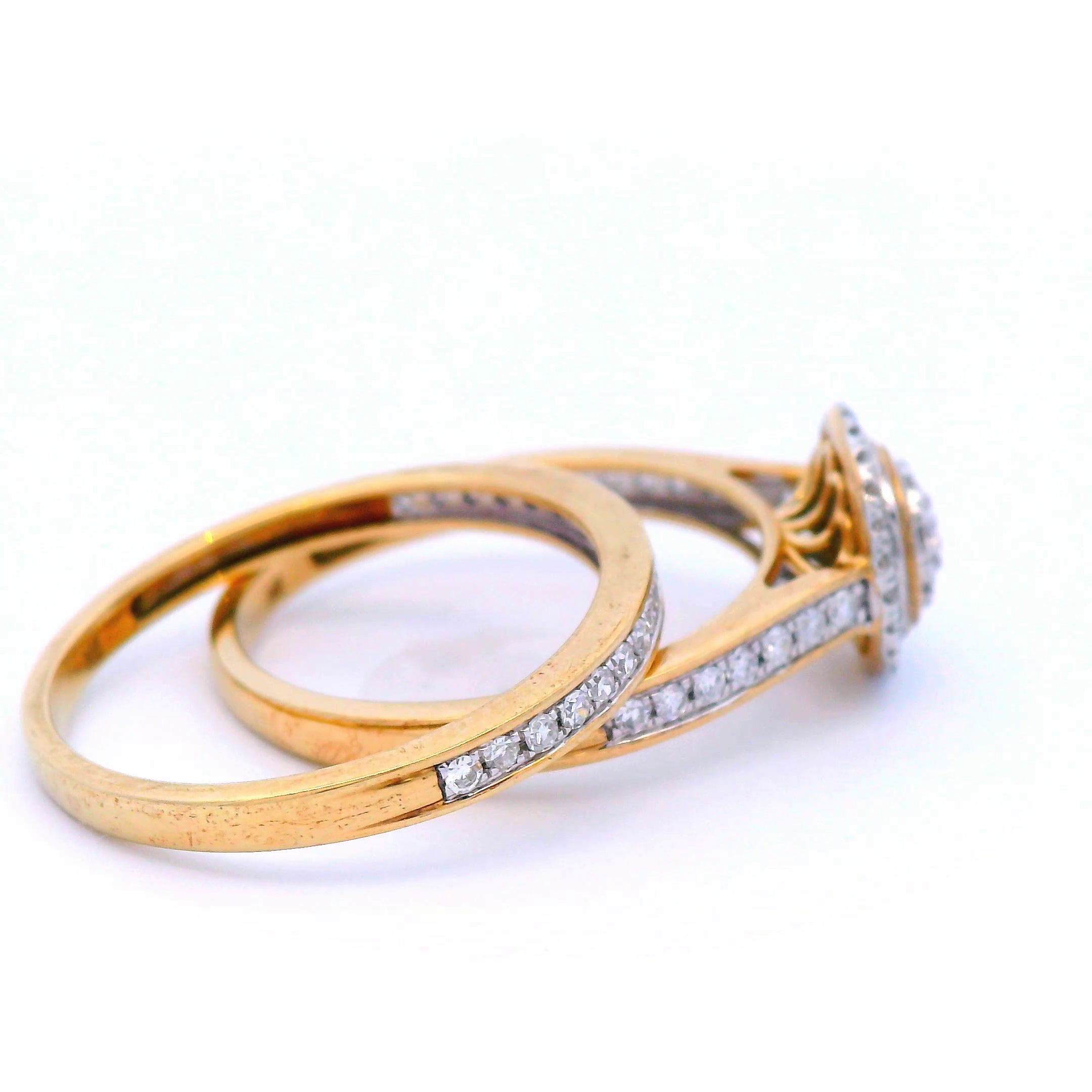 0.50 Carat Diamond Ring Set in 9 Carat Yellow Gold