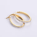 Stunning Gold Hoop Earrings with Rhinestone Detailing – Elegant Fashion Accessories - Begum