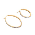 Stunning Gold Hoop Earrings with Rhinestone Detailing – Elegant Fashion Accessories - Begum