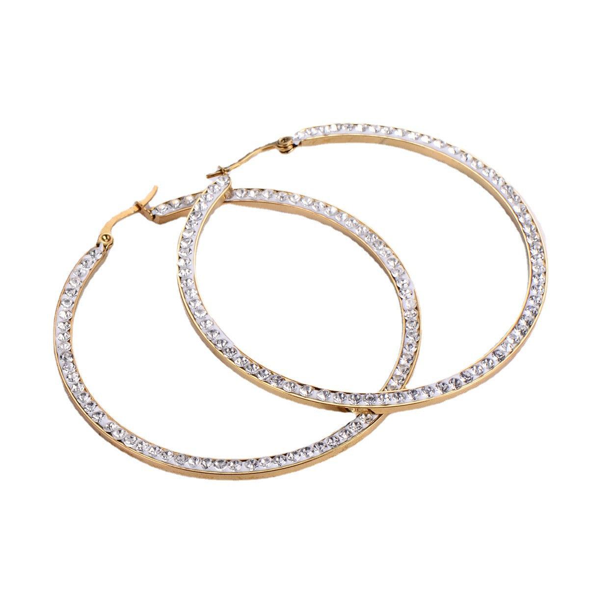 Elegant 18K Gold Plated Zircon Hoop Earrings – Perfect for Any Occasion - Begum