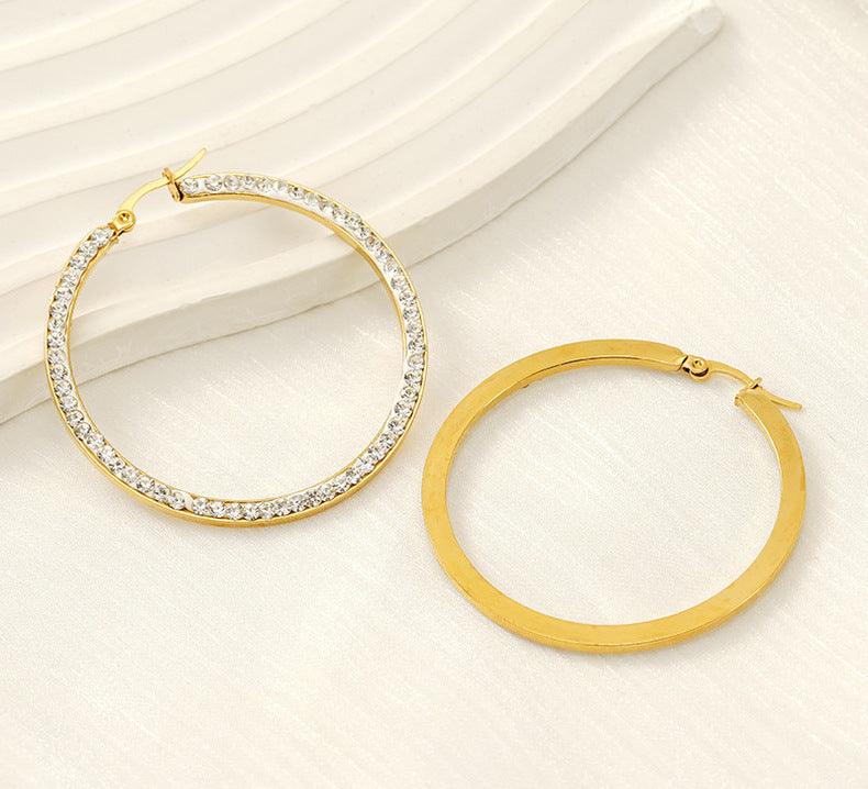 Elegant 18K Gold Plated Zircon Hoop Earrings – Perfect for Any Occasion - Begum