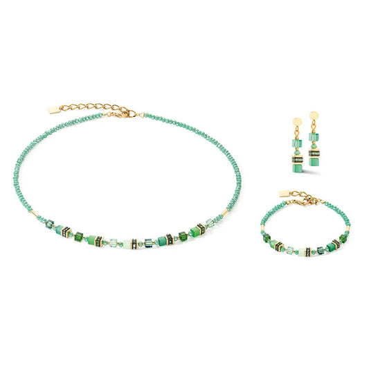 Coeur de Lion Mini Cubes Green Bracelet