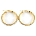 Stunning 18K Gold Plated Hoop Earrings with Zircon Embellishments - Begum