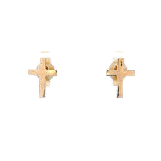 Plain Cross Stud Earrings. Design:: EAR508-9Y