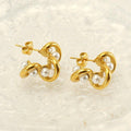 18K Gold-Plated Pearl Stud Earrings – Trendy Vintage Earrings - Begum