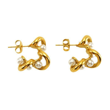 18K Gold-Plated Pearl Stud Earrings – Trendy Vintage Earrings - Begum