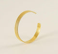 Trendy Geometric Gold Cuff Bracelet – Elegant Statement Piece for Any Occasion - Begum