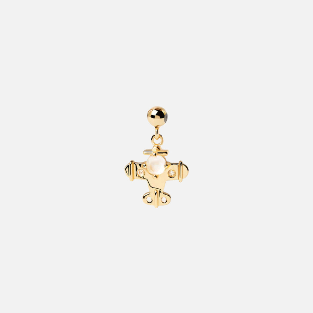 PDPaola Mother of Pearl Plane Charm