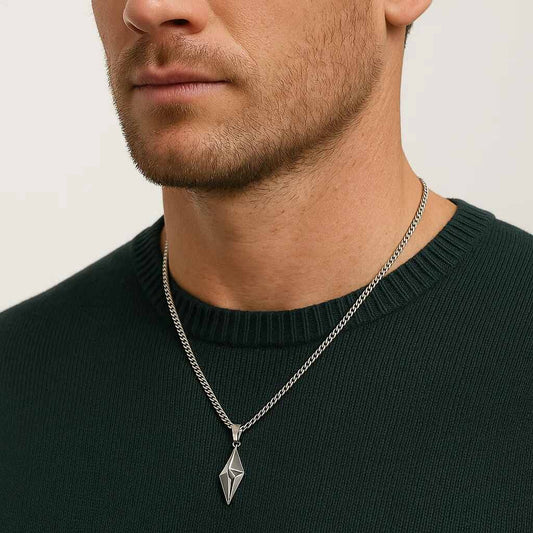 Silver kite Pendant Necklace