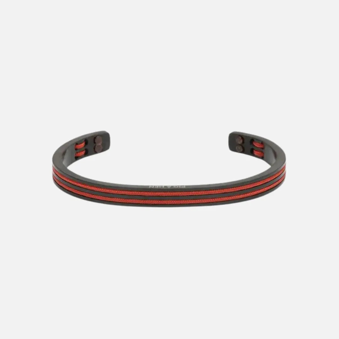 Pig & Hen "Double Navarach" Coral Red Marine Rope with Black Cuff - Medium / Large