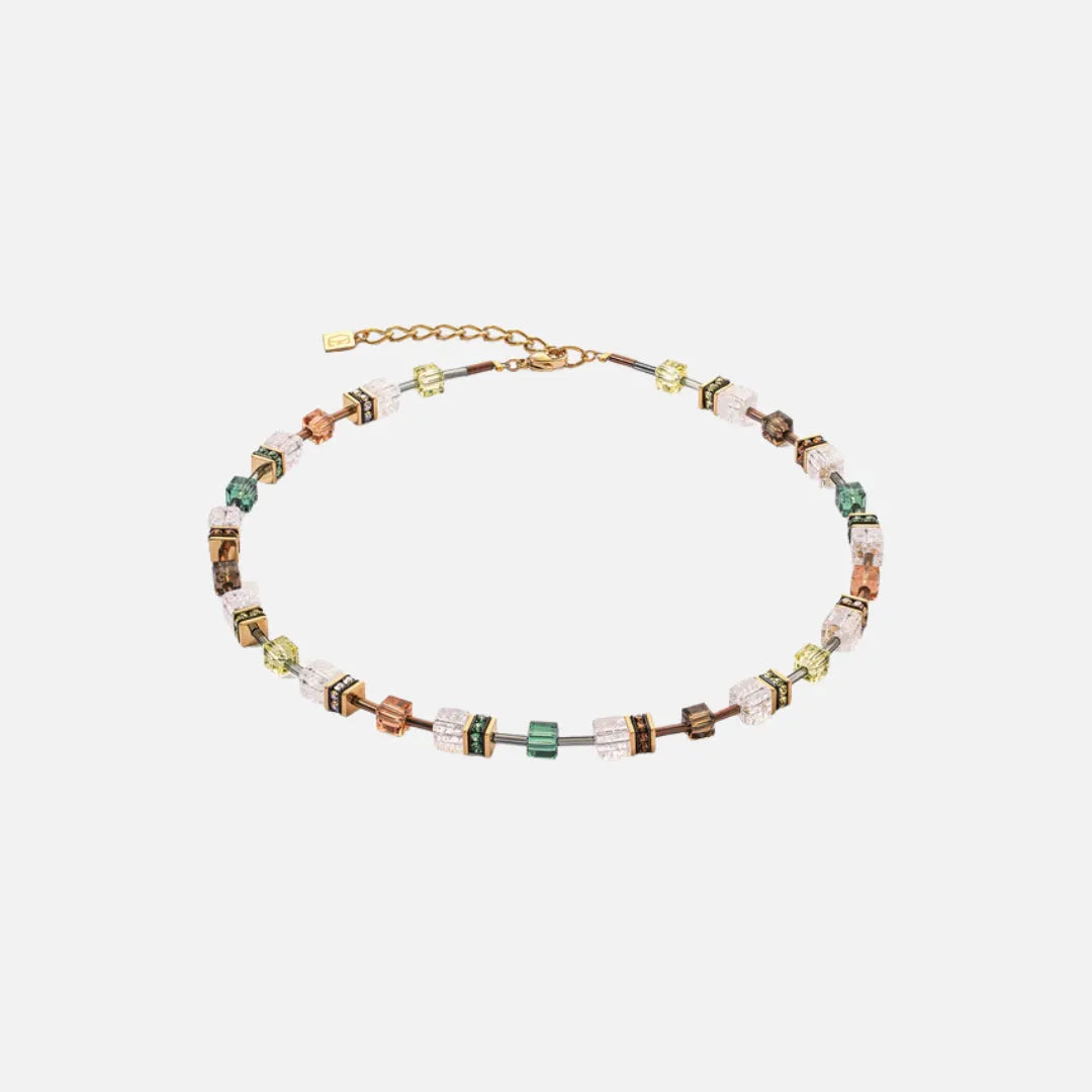 Coeur De Lion GeoCUBE® Iconic Nature Necklace brown-white