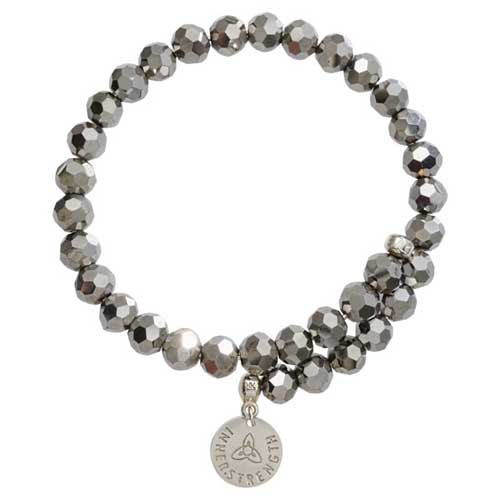 Nikki Lissoni Gray Bead Charm Bangle 19cm