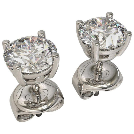 Moissanite Solitaire Earrings