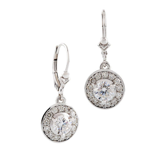 Diamond Earrings in 18 Carat White Gold