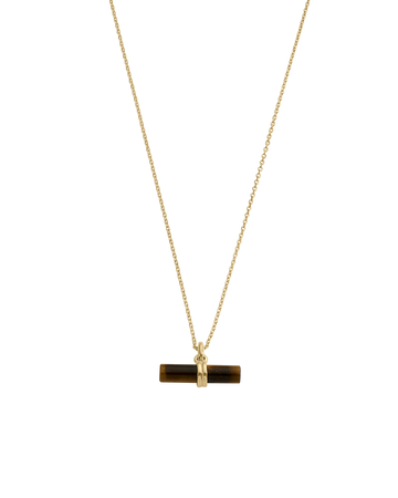 Tigers Eye T-Bar Necklace