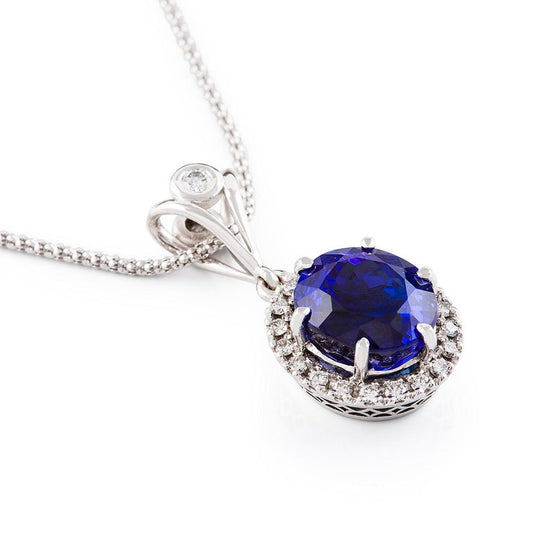 Tanzanite Halo Neckpiece