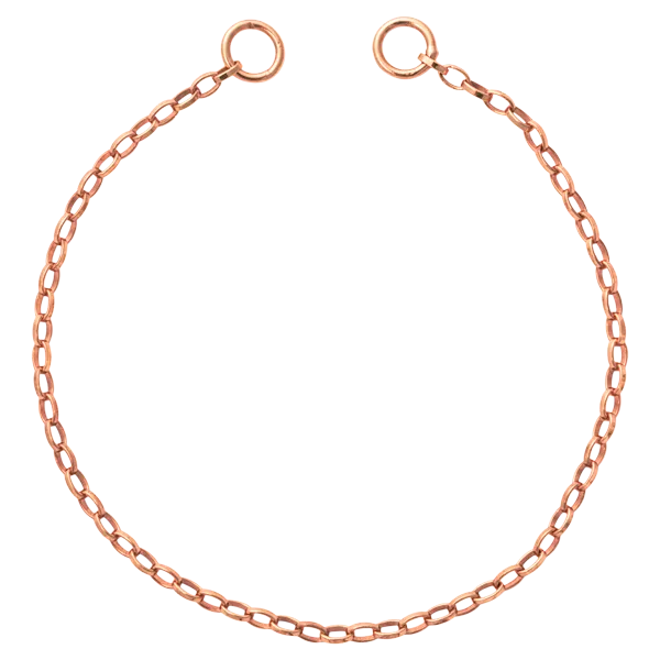 Nikki Lissoni Rose Gold Oval Cable Tag Bracelet 15cm