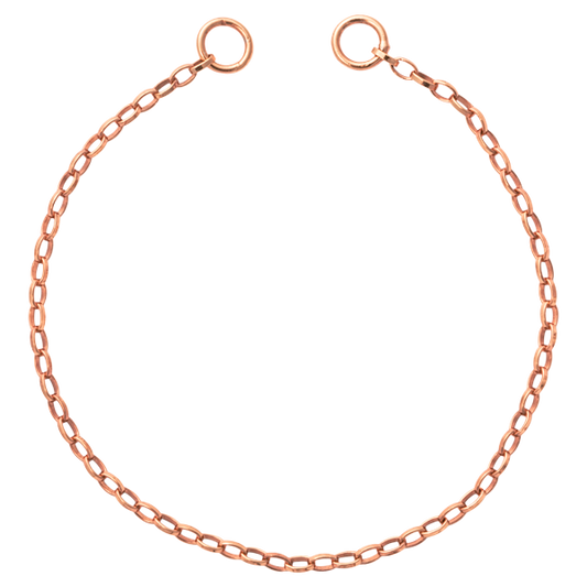 Nikki Lissoni Rose Gold Oval Cable Tag Bracelet 15cm