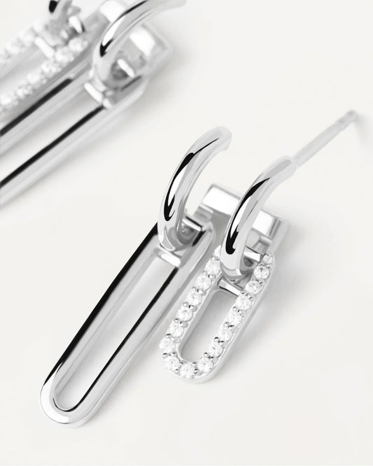 PDPaola Silver Nexa Earrings