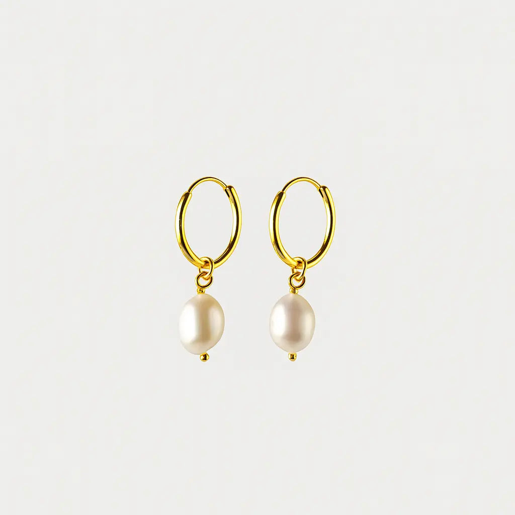 Freshwater Pearl Stud Drop Earrings