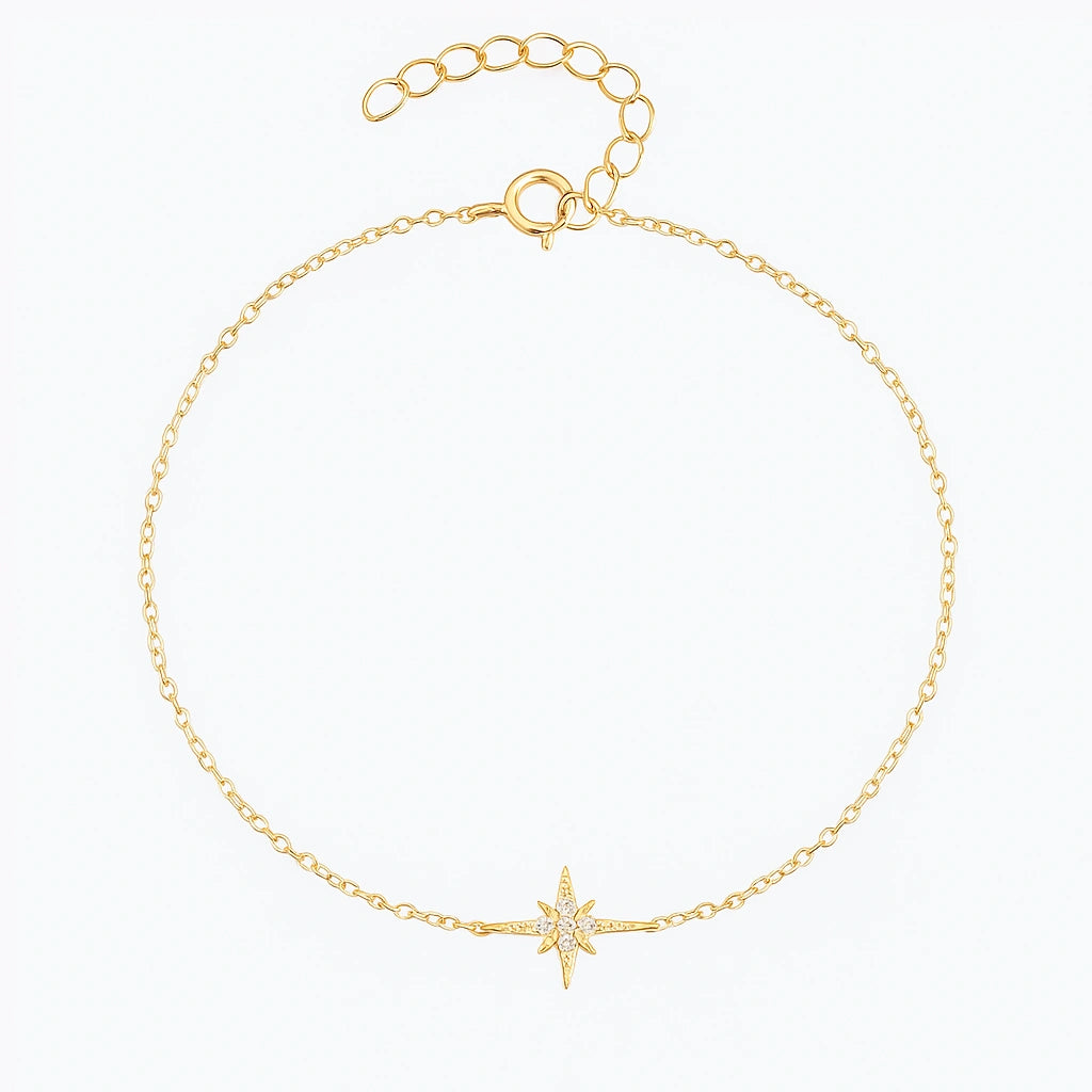 Radiant Starburst Zirconia Gold-Plated Bracelet