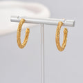 Elegant Twisted Gold Hoop Earrings – 18K Gold Plated - Begum