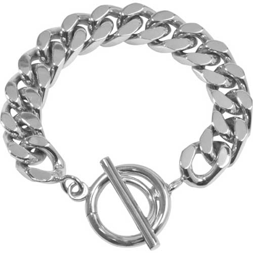 Nikki Lissoni Silver Plated Curb Chain Bracelet 19cm