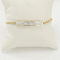 Elegant Gold Bar Bracelet with Cubic Zirconia – Adjustable Fashion Accessory - Begum