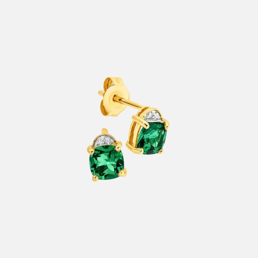 Emerald & Diamond Earrings