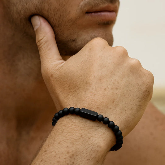 Men’s Black Beaded Bracelet