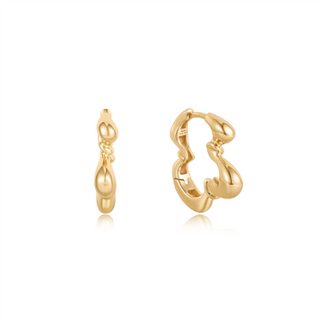 Ania Haie Gold Twisted Wave Hoop Earrings
