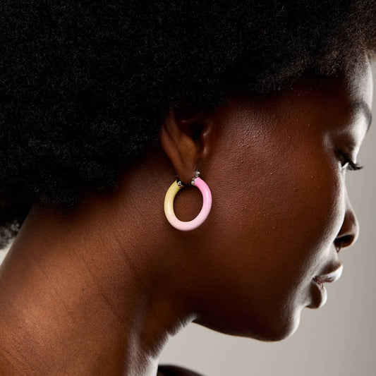 Tropicale Hoop Earring Sunset - Silver