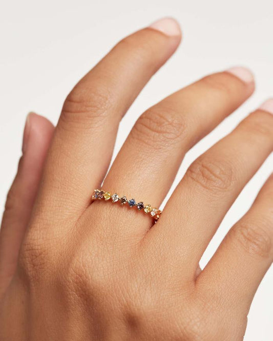 Pdpaola Five Sage Gold Ring