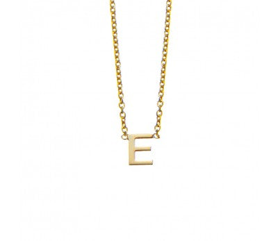 Gold Plated Intial "E" Necklace