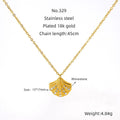 Gold Shell Pendant Necklace with Crystals – Trendy Jewellery - Begum