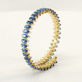 Elegant Gold Cuff Bracelet with Cubic Zirconia – Trendy Spiral Design - Begum