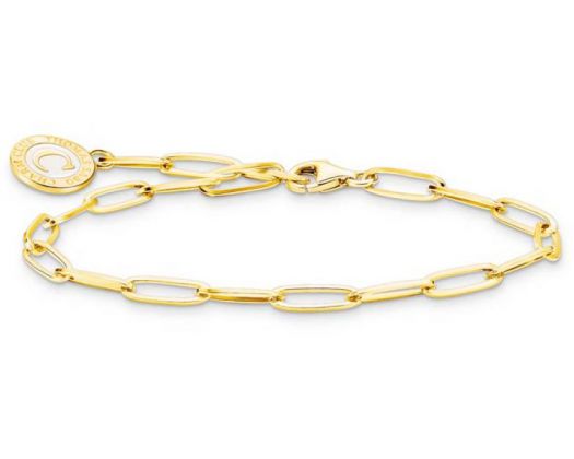 Thomas Sabo Charmista Bracelet With Cold Enamel Gold 17cm