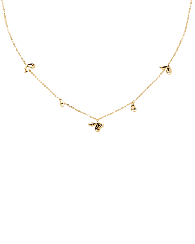 PDPAOLA Blossom Jasmine Gold Necklace