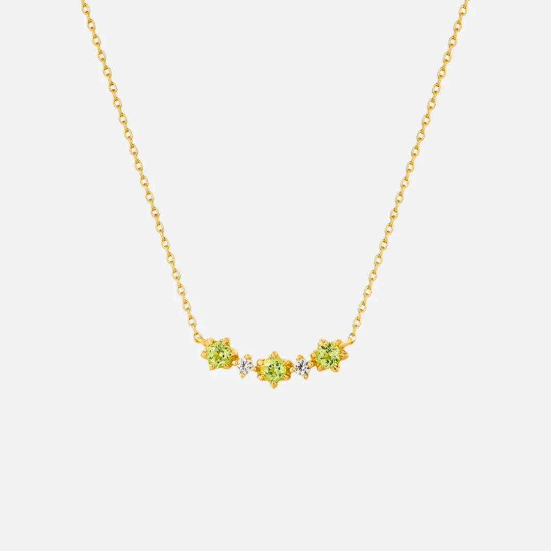 Ania Haie 14kt Gold Peridot and White Sapphire Necklace
