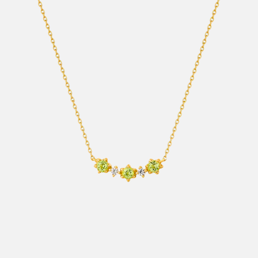 Ania Haie 14kt Gold Peridot and White Sapphire Necklace