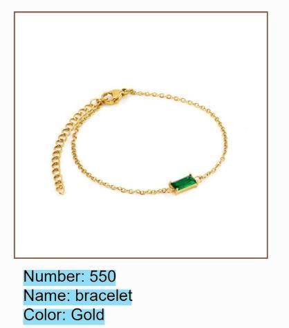 Emerald Green Gemstone Stainless Steel Bracelet – Elegant Gold Chain Jewellery - Begum