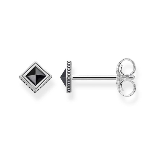 Thoms Sabo Black Obsidian Oxidised Stud Earrings