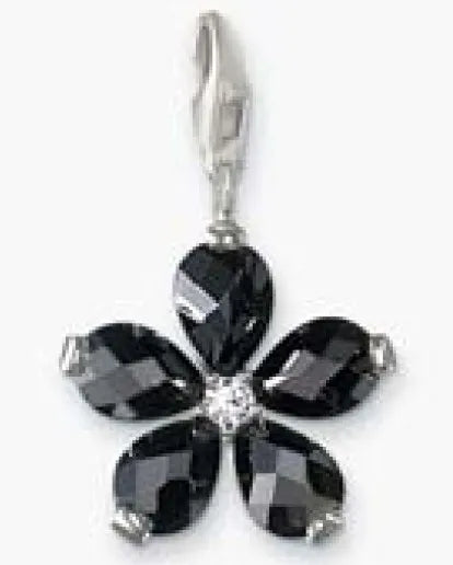 Thomas Sabo Charm Pendant Black Flower