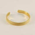 Trendy Geometric Gold Cuff Bracelet – Elegant Statement Piece for Any Occasion - Begum