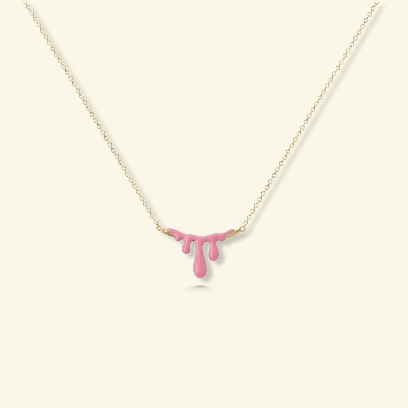 Gelato Gold Necklace -Raspberry